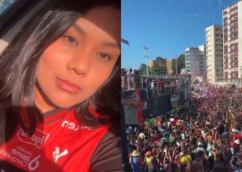 Esposa de jogador do Vitória denuncia ter sido roubada na Barra durante CarnaLeão: “filhos do cão”