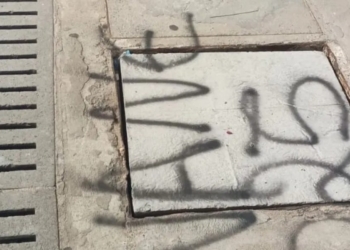 Ambulantes são presos após pichar chão no circuito do carnaval