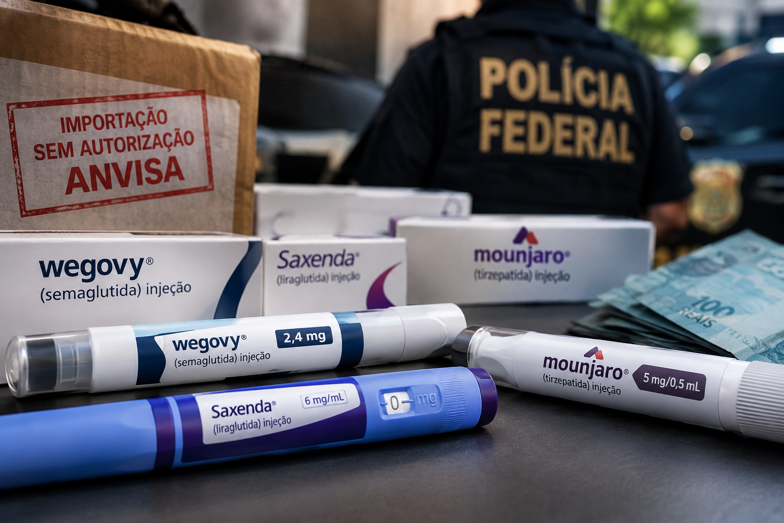 PF bloqueia R$ 35 milhões em operação contra esquema de venda ilegal de canetas emagrecedoras na Bahia